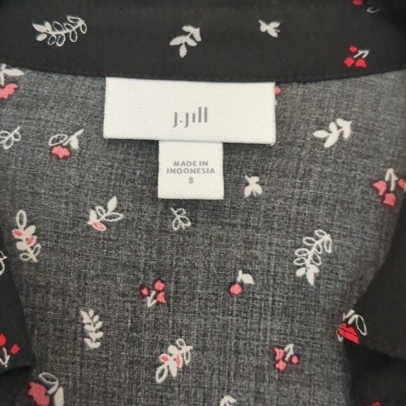 J. Jill Jumpsuit SM Jumpsuit Ditzy Rockabelly Button Front Tie Maxi Romper - Picture 5 of 12